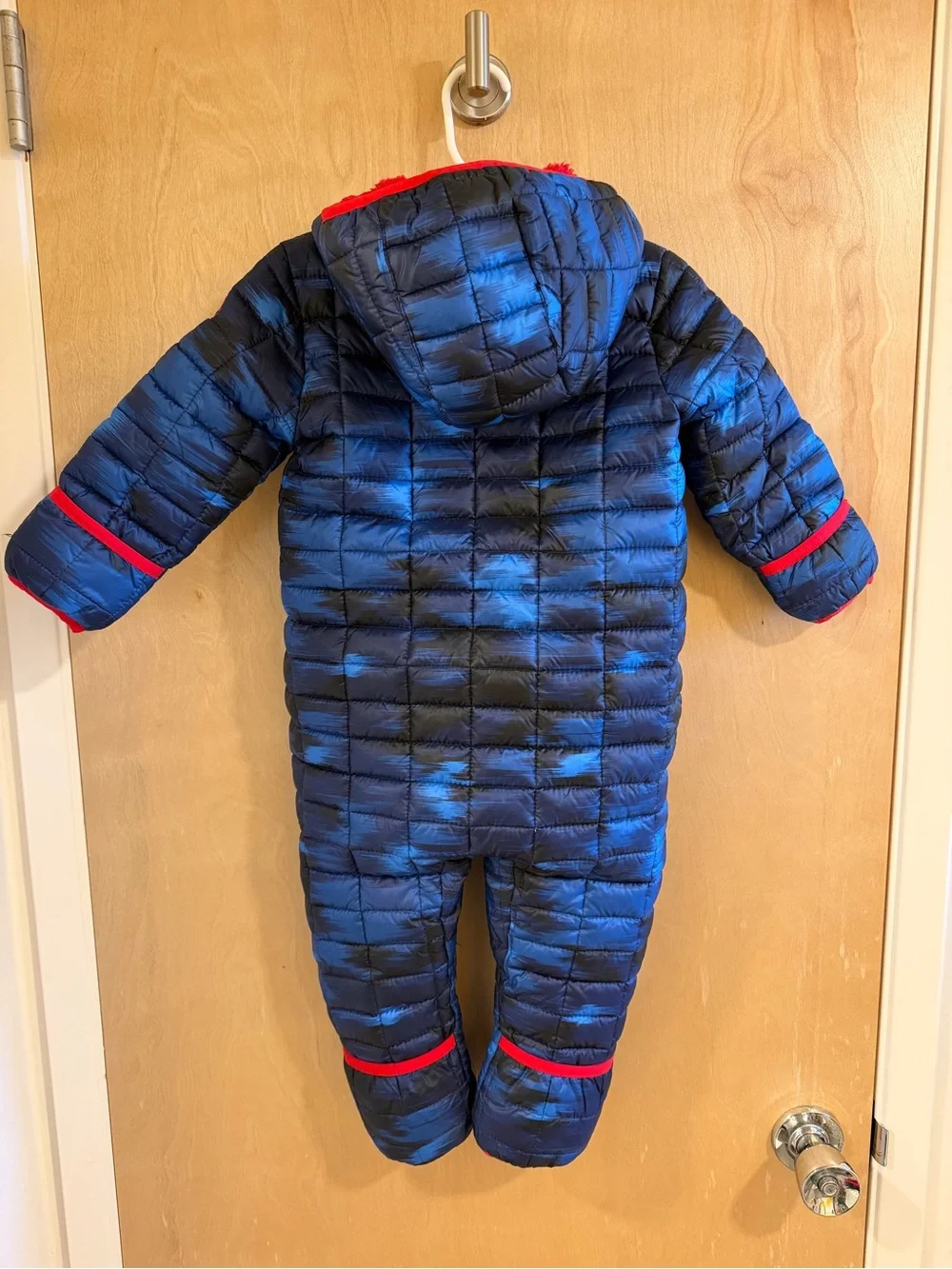 Snozu Blue and Black Puffer Infant/Toddler Snowsuit with Red Trim 24m/2T